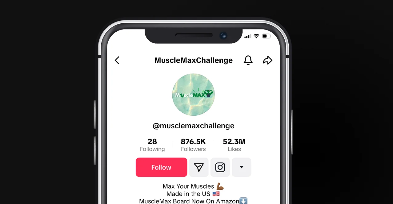 Perfil e vídeos do Musclemax TikTok