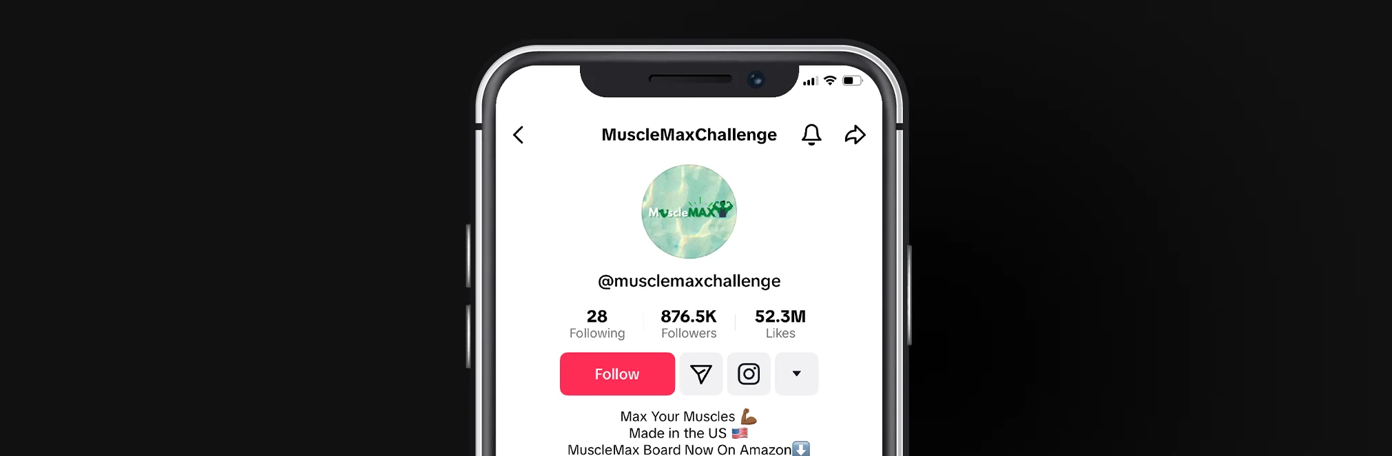 Perfil do Musclemax TikTok